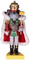 🐭 clever creations 14-inch traditional wooden nutcracker mouse king: festive christmas decor for shelves and tables logo