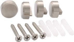 img 1 attached to Stylish Set of CRL Brushed Nickel Round Mirror Clips: Secure and Enhance Your Mirrors