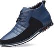 cosidram high top driving sneakers business men's shoes in loafers & slip-ons logo