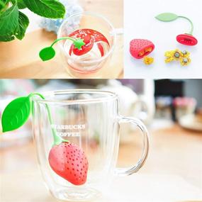 img 2 attached to Infuser Stainless Strainer Infuser Black Strawberry Kitchen & Dining