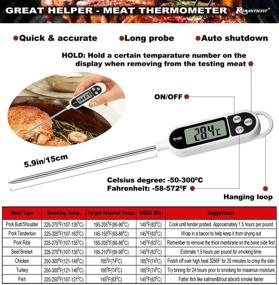 img 1 attached to 🔥 Ultimate BBQ Grill Accessories Set with Thermometer & 2 Grill Mats - Complete Stainless Steel Barbecue Tool Kit in Case - Perfect BBQ Gift for Birthdays & Outdoor Cooking