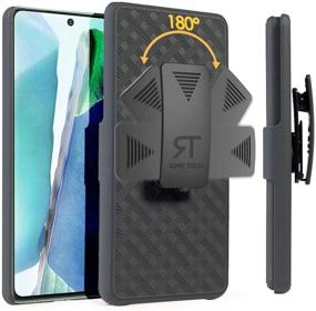 img 4 attached to 📱 Rome Tech Belt Clip Phone Case for Samsung Galaxy S21 Ultra - Black | Slim Heavy Duty Rugged Slide Hip Holster Cover with Kickstand