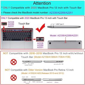 img 3 attached to ⚫️ MOSISO MacBook Pro 13 inch Case 2020 Release A2338 M1 A2289 A2251 with Touch Bar Touch ID, Heavy Duty Plastic Hard Shell Case with TPU Bumper & Keyboard Cover, Black - Compatible and Protective