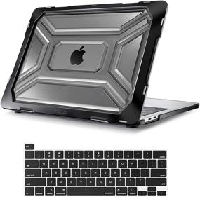 img 4 attached to ⚫️ MOSISO MacBook Pro 13 inch Case 2020 Release A2338 M1 A2289 A2251 with Touch Bar Touch ID, Heavy Duty Plastic Hard Shell Case with TPU Bumper & Keyboard Cover, Black - Compatible and Protective