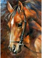 🎨 horse diamond painting kits: exclusive diy craft for adults & beginners | 5d full drill gem painting art with rhinestone cross stitch | wall decor canvas included | 30x40cm size logo