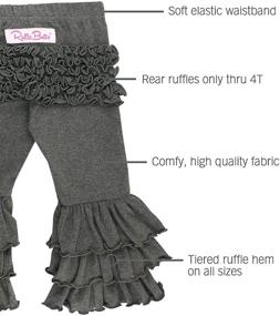 img 2 attached to Effortless Style and Comfort: RuffleButts Stretchy Elastic Girls' Clothing for Little Girls