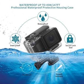 img 3 attached to Artman Housing Case Compatible with GoPro Hero 7 Black, Hero 6 Black, Hero 5 Black, and Hero 2018 - Waterproof Diving Protective Housing Shell with 3 Pack Filter + 24 Anti-Fog Inserts + Bracket Accessories