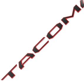 img 1 attached to 🚗 Усилите свою поездку с помощью вставок на заднюю дверь EyeCatcher PRO Premium для 2016-2022 года Toy Taco (черно-красный)