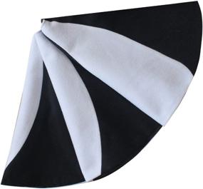 img 1 attached to 🍭X.Сем 50-дюймовое одеяло для ёлки в черно-белом дизайне в виде леденцов на Хэллоуин и Рождество - украшение для дома на праздники