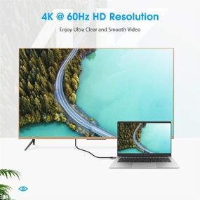 img 2 attached to 💻 4K 60Hz USB-C to Displayport Cable 4ft - ELUTENG Thunderbolt 3 to DP Cable, Gold-Plated USB Type C-DP for MacBook Pro, Laptop, Projector, TV, PC, and More