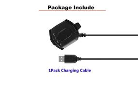 img 2 attached to 🔌 Enhanced Charging Cable for Garmin Approach S2 & S4 Watch - Charger and Data Sync Clip, 3.93FT/120CM Length