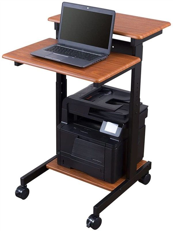 shelves adjustable mobile stand workstation 로고