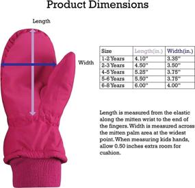 img 1 attached to NIce Caps Little Waterproof Mittens Outdoor Recreation in Outdoor Clothing