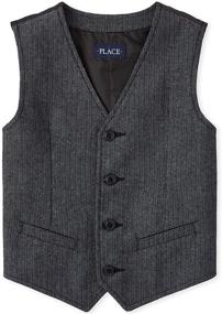 img 1 attached to Childrens Place Boys Waistcoat Black