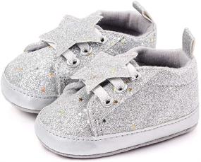 img 2 attached to 👶 Adorable Baby Boys Girls Sparkly Canvas Shoes: Soft Sole Sneakers for First Walkers