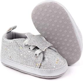 img 4 attached to 👶 Adorable Baby Boys Girls Sparkly Canvas Shoes: Soft Sole Sneakers for First Walkers