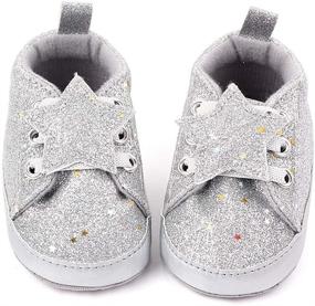 img 1 attached to 👶 Adorable Baby Boys Girls Sparkly Canvas Shoes: Soft Sole Sneakers for First Walkers