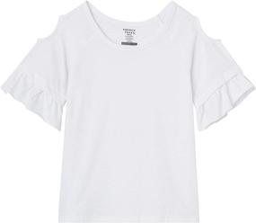 img 4 attached to 👚 Stylish and Trendy French Toast Girls' Big Short Sleeve Cold Shoulder T-Shirt - Must-Have for Fashion-forward Girls!