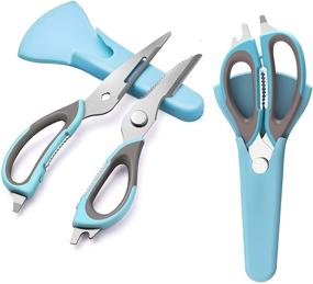 img 4 attached to 🔪 Ultimate Multifunctional Stainless Steel Kitchen Scissors with Detachable Blades - Heavy Duty and Convenient Fridge Magnet Storage