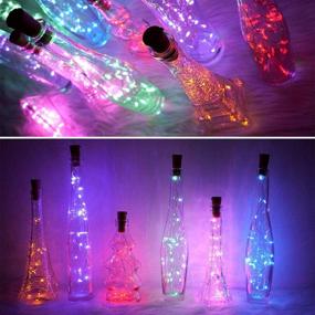 img 3 attached to 🍷 Wine Bottle String Lights: 18 Pack of 20 LED 2M Fairy Lights with Cork - Ideal for DIY Party Wedding Table Centerpieces Décor in 6 Colors