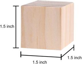 img 1 attached to 🔲 Supla 40pcs 1.5 inch Natural Solid Wood Square Blocks - Perfect for Puzzle Making, Crafts, and DIY Projects