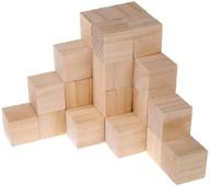🔲 supla 40pcs 1.5 inch natural solid wood square blocks - perfect for puzzle making, crafts, and diy projects logo