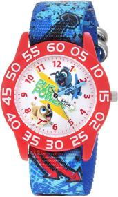 img 4 attached to 🐶 DISNEY Boys' Blue Puppy Dog Analog-Quartz Watch - Nylon Strap, Model WDS000427, Size 16