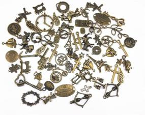 img 2 attached to 🏺 Variety of Antique Pendant Crafting Supplies
