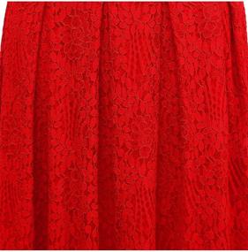 img 1 attached to Girstunm Women High Waist Pleated A-Line Knee Length Lace Pockets Skirt: Elegant and Functional Fashion for Women