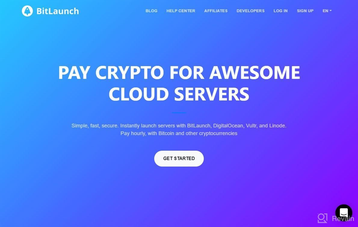 img 1 attached to BitLaunch.io review by Balthazar Cooper