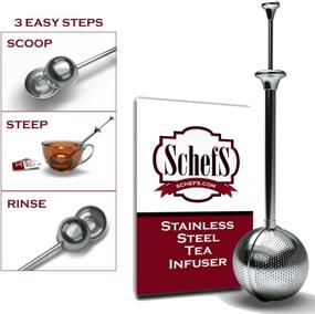 img 1 attached to Чайник Schefs Premium Tea Infuser Stainless для кухни и столовой