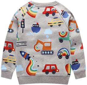 img 3 attached to 🌈 BTGIXSF Rainbow Crewneck Boys' Sweatshirt – Fashion Hoodies & Sweatshirts for Stylish Boys