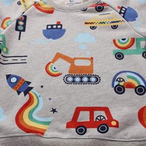 img 1 attached to 🌈 BTGIXSF Rainbow Crewneck Boys' Sweatshirt – Fashion Hoodies & Sweatshirts for Stylish Boys