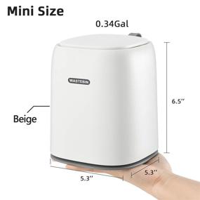 img 3 attached to SUBEKYU 0.3 Gal Mini Desktop Trash Can: Compact and Stylish Wastebasket for Office Countertop and Small Spaces