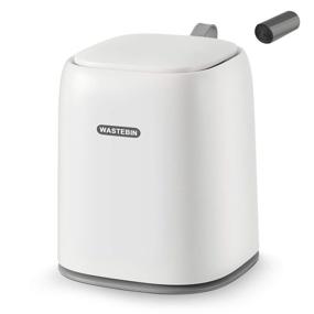 img 4 attached to SUBEKYU 0.3 Gal Mini Desktop Trash Can: Compact and Stylish Wastebasket for Office Countertop and Small Spaces