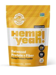 img 4 attached to 🌿 Manitoba Harvest Hemp Yeah! Unsweetened Protein Powder with 15g Protein, 8g Fiber, & 2g Omegas - 32oz | Keto-Friendly, Non-GMO