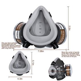 img 1 attached to 🌪️ Enhanced Safety Reusable Respirator for Asbestos Painting - Optimal Occupational Health & Safety Solution