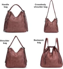 img 2 attached to Versatile Fashion Backpack: Convertible Handbag, Satchel, and Shoulder Bag for Women with Wallet