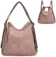 versatile fashion backpack: convertible handbag, satchel, and shoulder bag for women with wallet logo