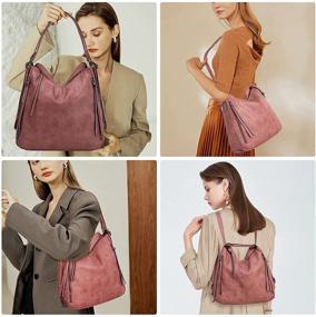 img 3 attached to Versatile Fashion Backpack: Convertible Handbag, Satchel, and Shoulder Bag for Women with Wallet