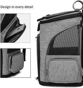 img 3 attached to ELEGX Backpack Expandable Collapsible Breathable Dogs