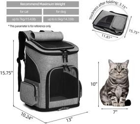 img 2 attached to ELEGX Backpack Expandable Collapsible Breathable Dogs