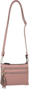 img 2 attached to 👜 Stylish Multi-Zipper Crossbody Handbag with Tassel Accents for Women: Handbags & Wallets