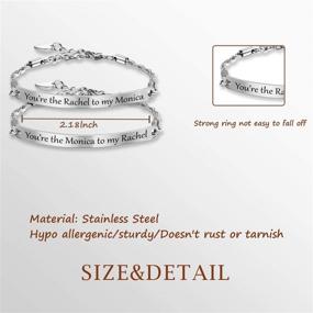 img 3 attached to 👯 Rachel and Monica Friendship Bracelet - The Perfect Friends TV Show Inspired Jewelry Gift for Best Friends Forever (BBF)