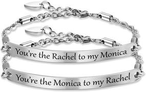 img 4 attached to 👯 Rachel and Monica Friendship Bracelet - The Perfect Friends TV Show Inspired Jewelry Gift for Best Friends Forever (BBF)