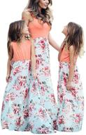 👗 astellarie mother and daughter matching floral beach maxi dresses with pockets for easter and mother's day logo