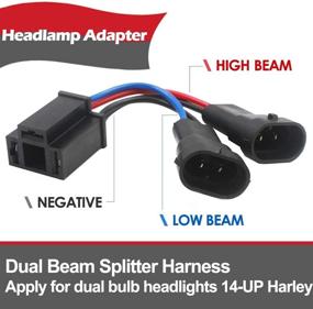 img 4 attached to 🔌 BeltandRoad Dual Beam Headlight Splitter Harness Adapter: Enhance HD Road Glide Street Glide with H4 Splitter for Dual Beam Headlights H4 to H9/H11