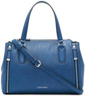 stylish calvin klein elaine bubble lamb novelty satchel: a fashionable must-have! logo