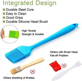 img 1 attached to 🔥 ORYVID Silicone Pastry Brush Set - Ideal for Cooking, Baking, and Grilling - Includes 10.3in &amp; 8.1in Brushes!