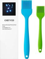 🔥 oryvid silicone pastry brush set - ideal for cooking, baking, and grilling - includes 10.3in &amp; 8.1in brushes! logo